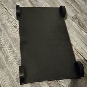 Black Rolling Monitor Stand
